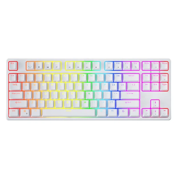Клавиатура Royal Kludge RK87 RGB (белый, RK Red)
